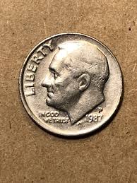 Roosevelt Dime 1987 P 10c US ERROR COIN Off Center BU | eBay