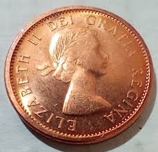 One 1 Cent Penny Canada 1964 Coin Young Queen Elizabeth II Maple Leaf | eBay