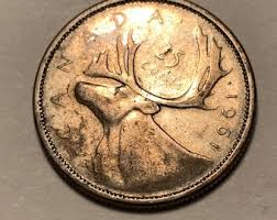 CANADA 1961 25 Cents Quarter .800 COIN - Etsy