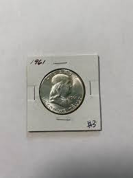 1961 Franklin Half Dollar Silver Coinbox #2 Bg - Etsy