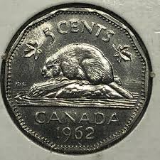1962 Canada Uncirculated Five Cent Foreign Coin #1416 | eBay