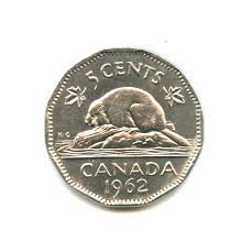1962 Canada Nickel, Double Date Variety, Nice AU condition ...