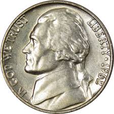 1962 Jefferson Nickel 5 Cent Piece BU Uncirculated Mint ...