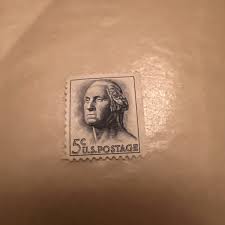Vintage George Washington Blue 5 Cent Stamp | eBay