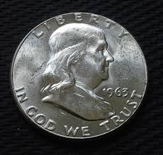 1963 Silver Franklin Half Dollar - Collectible Investors