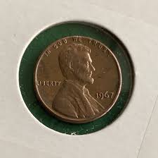 Rare Coin 1967 No Mint Mark Lincoln Obverse 1 Cent Penny ...