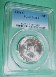 1954-S Franklin Half Dollar PCGS MS 65 (Lot 14/2) | eBay