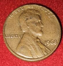 1968 Lincoln Penny with No Mark Error on Top Rim and "L" in Liberty on Edge | eBay