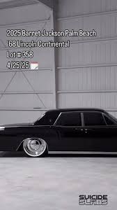 Who's making it to @barrett_jackson Palm Beach April 24-26 2025 ❓Make sure to check out this GANGSTA AF Slam'd 1968 Lincoln Continental powered by a BIG BLOCK 460, full air ride and