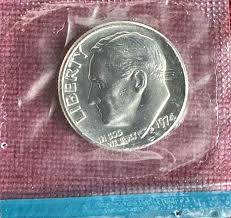 1974-P Roosevelt Dime 10c Coin GEM BU- In Original Mint ...