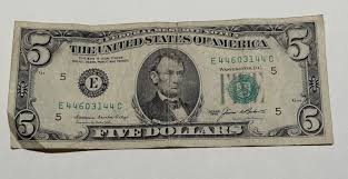 RARE 1985 SERIES U.S. FIVE DOLLAR $5 HEAVILY CIRCULATED ...
