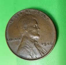 1946 Wheat Penny No Mint Mark Extremely Rare Error On The Rim L In Liberty