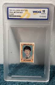 Beatles 1964 HALLMARK STAMP GRADED WCG GEM MINT 10 PAUL ...