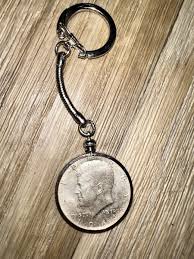 Vintage 1964 U.S. Silver Kennedy Half Dollar Coin Keychain ...
