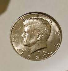 1980-P JFK Half Dollar Error Struck on SBA