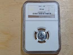 1961 ROOSEVELT SILVER DIME 10C - NGC PF66 - PROOF ...