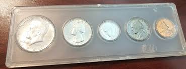 1964 US Mint Uncirculated Set 90% Silver Whitman Plastic ...