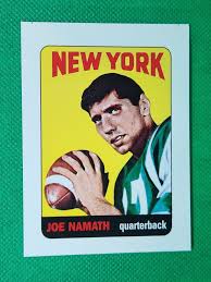 1996 Topps Joe Namath Reprints #122 RARE OVERSIZE BLANK BACK ...