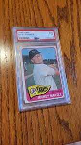 Currency Trading Cards 1966 Topps Mickey Mantle Baseball Card- 100% Authentic Mantle Card! Property Roo Baseball Cards Rare