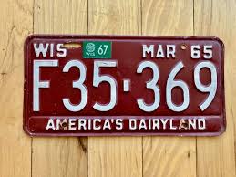 1965 Wisconsin License Plate – RusticPlates