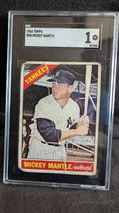 1966 Topps Mickey Mantle Baseball Card PSA Graded 1 Poor Condition. - Etsy