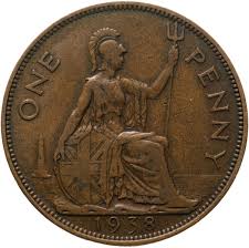 United Kingdom | 1 Penny Coin | Britannia | KM:845 | 1937 ...