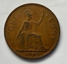 1963 Queen Elizabeth II One Penny Coin - Etsy
