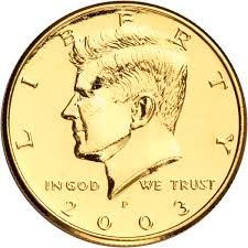 Gold-Plated Kennedy Half Dollar | Littleton Coin Company