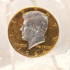 1964-D UNC Gold Plated Kennedy Half Dollar Preserved in ...