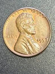 1957 Lincoln Wheat Penny, “L & B” in Liberty “L” on Rim, no ...