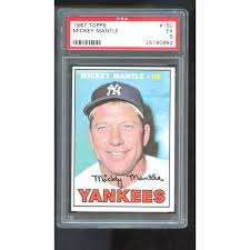 1967 Topps #150 Mickey Mantle New York Yankees PSA 5 Graded ...