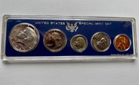 1966 US Special Mint Set SMS 5 Coins with 40% Silver Kennedy ...