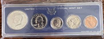 1967 SMS Set Original Box 40% Silver Kennedy US Special Mint ...