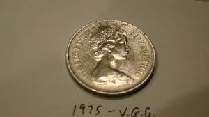 1975 United Kingdom 10 New Pence Queen Elizabeth II Coin ...