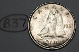 Canada 1968 10 Cents Elizabeth II Canadian Dime Lot #B37 ...