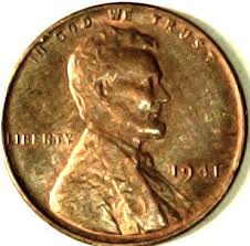 1941 Plain Lincoln Wheat Penny No Mint Mark Number G10B ...