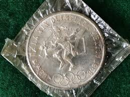 1968 Silver Mexico 25 Pesos Olympic BU -TD3 | eBay