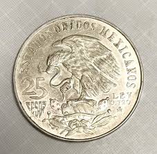 1968 Silver Estados Unidos Mexicanos 25 Pesos - Collectible ...