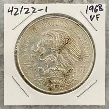 1968 Mexico XIX Olympic Games Aztec Ball Player 25 Pesos VF ...