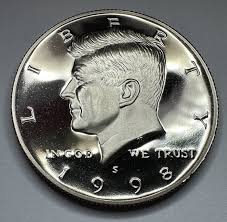 1998-S KENNEDY HALF DOLLAR PROOF 50cent PIECE COIN FROM US ...