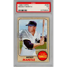 Mickey Mantle 1968 Topps Baseball Card #280 PSA 3 VG | Steel ...
