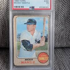 1968 Topps Mickey Mantle Baseball Card PSA Graded 1 Poor ...