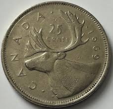 1969 Canada Elizabeth II 25 Cents Coin - Etsy