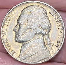 1964-D Jefferson Nickel Beautiful Brilliant Natural Slightly ...