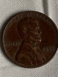 1955 US Wheat Penny NO MINT MARK L Very Close to Rim Error Coin Circulated | eBay