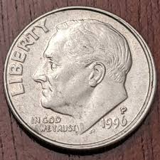 Extremely rare 1996 Roosevelt Dime P Mint Error. "Double ...