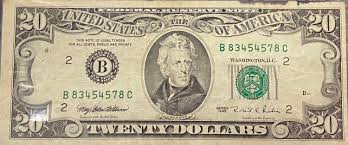 1995 Vintage 20 Dollar Bill - Etsy