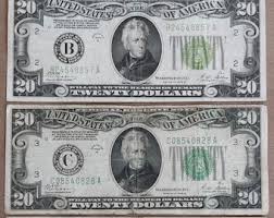 1928 20 Dollar Federal Reserve Note Frn United States Green ...