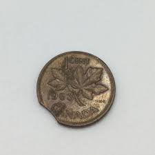 1963 Canada Penny with Clipped Planchet - 1 Cent - Error - Rare | eBay