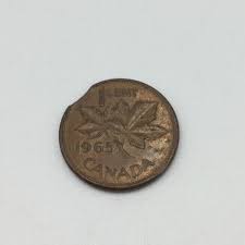 1965 Canada Penny with Slight Clipped Planchet - 1 Cent - Error - Rare | eBay
